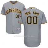 Camiseta Beisbol Hombre Pittsburgh Pirates Personalizada Gris