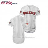 Camiseta Beisbol Hombre Rockies 2018 Stars & Stripes Flex Base Blanco