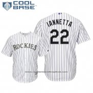 Camiseta Beisbol Hombre Rockies Chris Iannetta Cool Base Primera Blanco