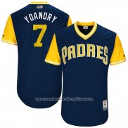 Camiseta Beisbol Hombre San Diego Padres 2017 Little League World Series Manuel Margot Azul