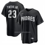 Camiseta Beisbol Hombre San Diego Padres Fernando Tatis Jr Lights Out Replica Negro