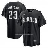 Camiseta Beisbol Hombre San Diego Padres Fernando Tatis Jr Lights Out Replica Negro