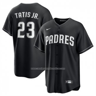 Camiseta Beisbol Hombre San Diego Padres Fernando Tatis Jr Lights Out Replica Negro