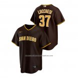 Camiseta Beisbol Hombre San Diego Padres Joey Lucchesi Road Replica Marron