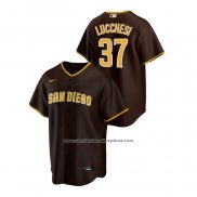 Camiseta Beisbol Hombre San Diego Padres Joey Lucchesi Road Replica Marron
