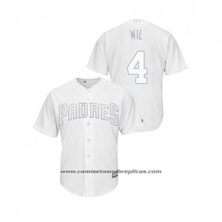 Camiseta Beisbol Hombre San Diego Padres Wil Myers 2019 Players Weekend Replica Blanco