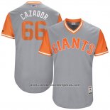 Camiseta Beisbol Hombre San Francisco Giants 2017 Little League World Series Gorkys Hernandez Gris