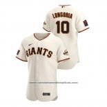 Camiseta Beisbol Hombre San Francisco Giants Evan Longoria Autentico Blanco