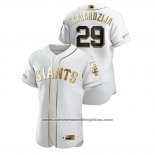 Camiseta Beisbol Hombre San Francisco Giants Jeff Samardzija Golden Edition Autentico Blanco