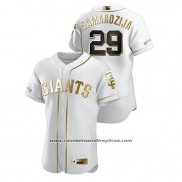 Camiseta Beisbol Hombre San Francisco Giants Jeff Samardzija Golden Edition Autentico Blanco