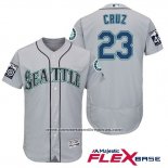 Camiseta Beisbol Hombre Seattle Mariners 23 Nelson Cruz Gris 2017 Flex Base