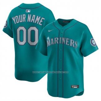 Camiseta Beisbol Hombre Seattle Mariners Alterno Limited Personalizada Verde