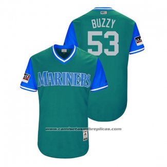 Camiseta Beisbol Hombre Seattle Mariners Dan Altavilla 2018 LLWS Players Weekend Buzzy Aqua