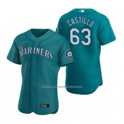 Camiseta Beisbol Hombre Seattle Mariners Diego Castillo Autentico Alterno Verde