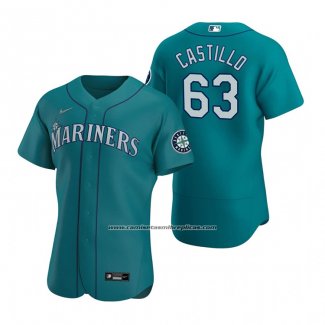 Camiseta Beisbol Hombre Seattle Mariners Diego Castillo Autentico Alterno Verde