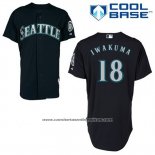 Camiseta Beisbol Hombre Seattle Mariners Hisashi Iwakuma 18 Azul Alterno Cool Base