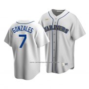 Camiseta Beisbol Hombre Seattle Mariners Marco Gonzales Cooperstown Collection Primera Blanco