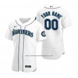 Camiseta Beisbol Hombre Seattle Mariners Personalizada Autentico Primera Blanco