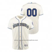Camiseta Beisbol Hombre Seattle Mariners Personalizada Hispanic Heritage Flex Base Crema