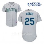 Camiseta Beisbol Hombre Seattle Mariners Rickie Weeks 25 Gris Cool Base