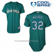 Camiseta Beisbol Hombre Seattle Mariners Taijuan Walker 32 Verde Alterno Cool Base