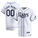 Camiseta Beisbol Hombre Tampa Bay Rays Primera Limited Personalizada Blanco