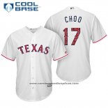 Camiseta Beisbol Hombre Texas Rangers 2017 Estrellas y Rayas Shin Soo Choo Blanco Cool Base