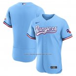 Camiseta Beisbol Hombre Texas Rangers Alterno Autentico Azul2