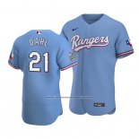 Camiseta Beisbol Hombre Texas Rangers David Dahl Autentico Alterno Azul