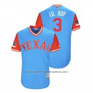 Camiseta Beisbol Hombre Texas Rangers Delino Deshields 2018 LLWS Players Weekend Lil Bop Azul