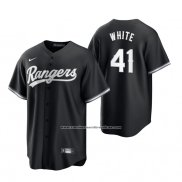 Camiseta Beisbol Hombre Texas Rangers Eli White Replica 2021 Negro