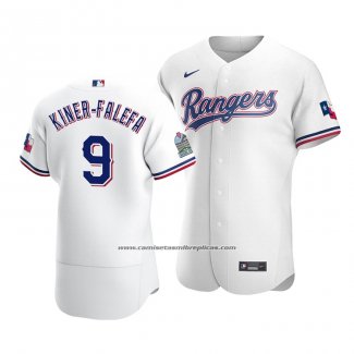 Camiseta Beisbol Hombre Texas Rangers Isiah Kiner Falefa Autentico Primera Blanco