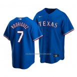 Camiseta Beisbol Hombre Texas Rangers Ivan Rodriguez Alterno Replica Azul