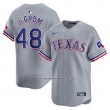 Camiseta Beisbol Hombre Texas Rangers Jacob deGrom Segunda Limited Gris