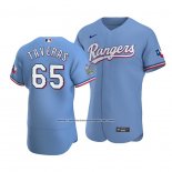 Camiseta Beisbol Hombre Texas Rangers Leody Taveras Autentico Alterno Azul