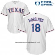 Camiseta Beisbol Hombre Texas Rangers Mitch Moreland Blanco Autentico Collection Cool Base