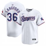 Camiseta Beisbol Hombre Texas Rangers Wyatt Langford Limited Blanco
