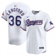 Camiseta Beisbol Hombre Texas Rangers Wyatt Langford Limited Blanco
