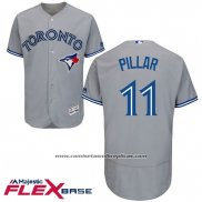 Camiseta Beisbol Hombre Toronto Blue Jays Kevin Pillar Gris Flex Base Autentico Collection