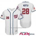 Camiseta Beisbol Hombre Washington Nationals 2017 Estrellas y Rayas Jayson Werth Blanco Flex Base