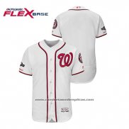 Camiseta Beisbol Hombre Washington Nationals 2019 Postemporada Flex Base Blanco