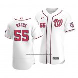 Camiseta Beisbol Hombre Washington Nationals Dakota Bacus Autentico Primera Blanco