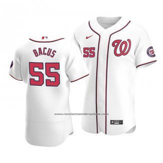 Camiseta Beisbol Hombre Washington Nationals Dakota Bacus Autentico Primera Blanco