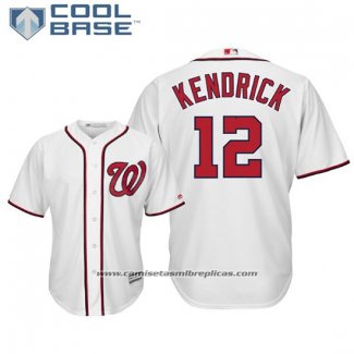 Camiseta Beisbol Hombre Washington Nationals Howie Kendrick Cool Base Primera Blanco