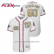 Camiseta Beisbol Hombre Washington Nationals Hunter Strickland 2019 Gold Program Flex Base Blanco