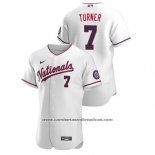 Camiseta Beisbol Hombre Washington Nationals Trea Turner Autentico 2020 Alterno Blanco
