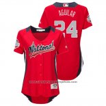 Camiseta Beisbol Mujer All Star Jesus Aguilar 2018 Home Run Derby National League Rojo