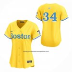 Camiseta Beisbol Mujer Boston Red Sox David Ortiz City Connect Limited Amarillo