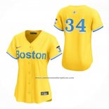 Camiseta Beisbol Mujer Boston Red Sox David Ortiz City Connect Limited Amarillo