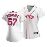 Camiseta Beisbol Mujer Boston Red Sox Eduardo Rodriguez 2021 Replica Blanco